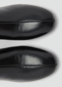 Zipped leather ankle boots
