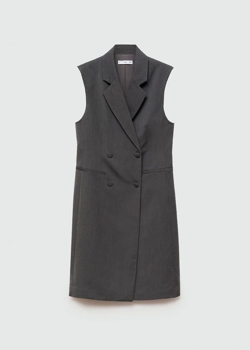 Long buttoned vest