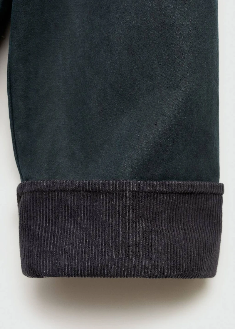 Waxed-effect short barn jacket