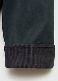 Waxed-effect short barn jacket