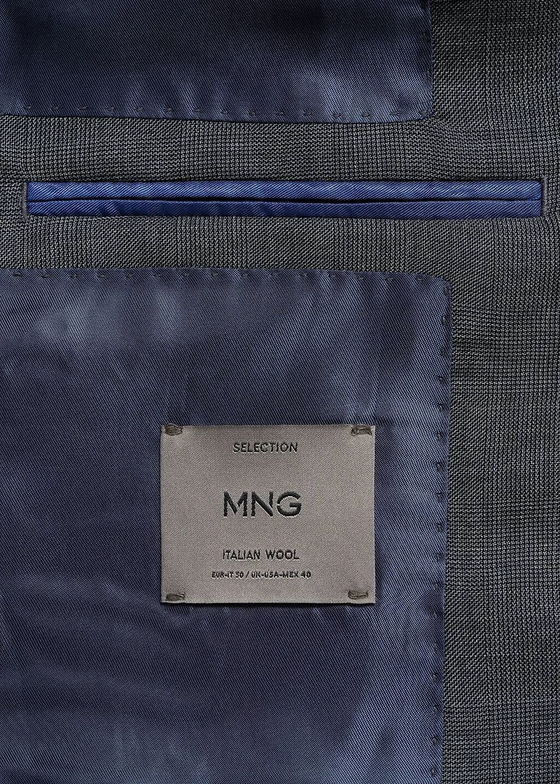 Venecia 100% virgin wool Prince of Wales check suit blazer