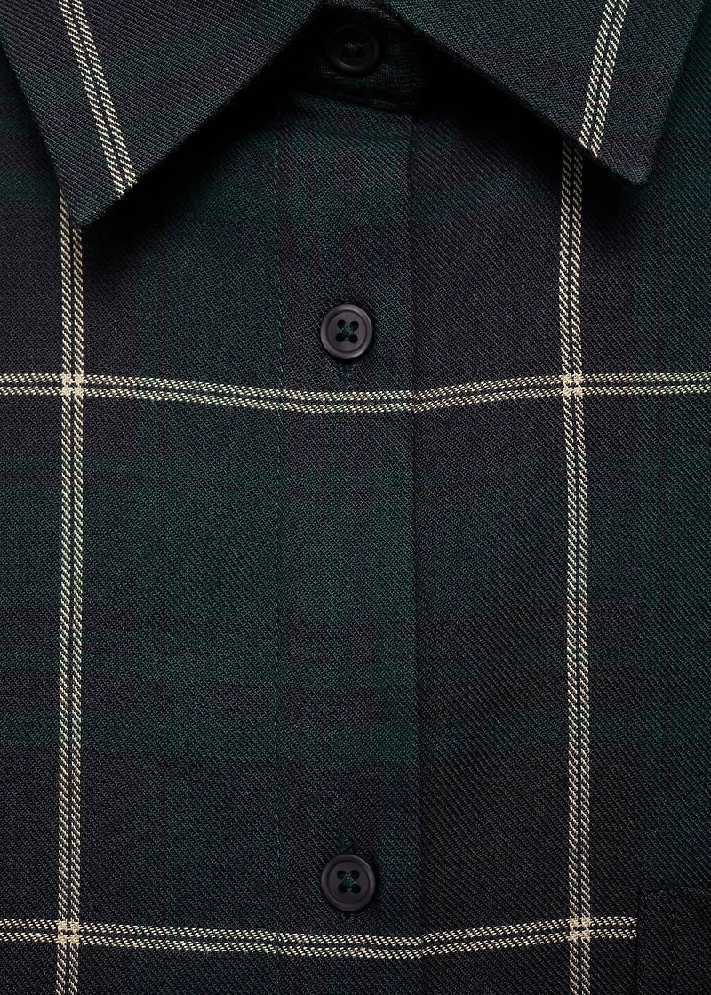 Check flannel pyjama shirt