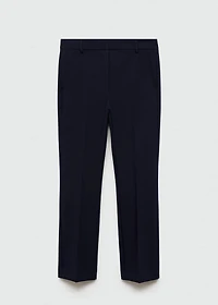 Straight-fit pleated pants