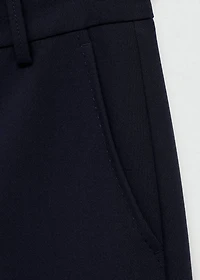 Straight-fit pleated pants