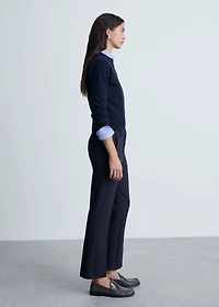 Straight-fit pleated pants