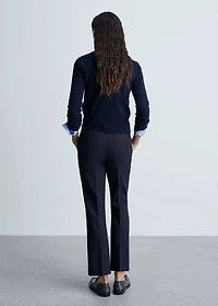 Straight-fit pleated pants