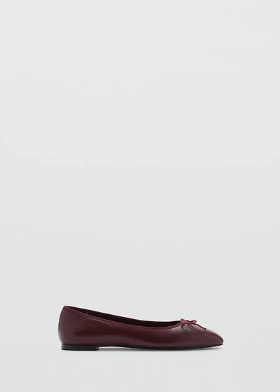Leather ballet flats