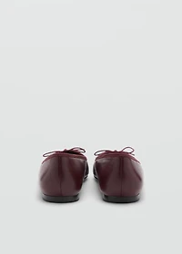 Leather ballet flats