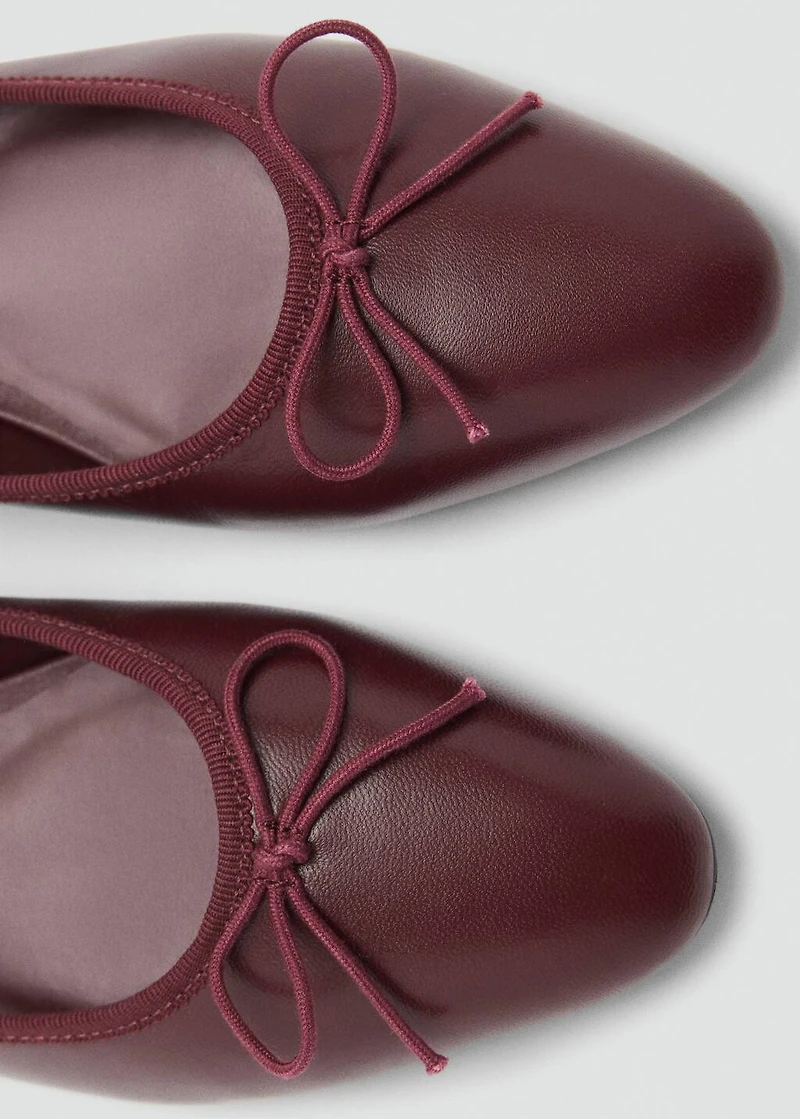 Leather ballet flats