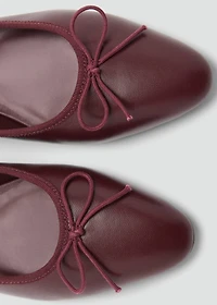 Leather ballet flats