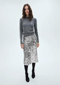 Sequin midi skirt