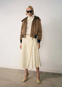 Bomber jacket with fleece lining