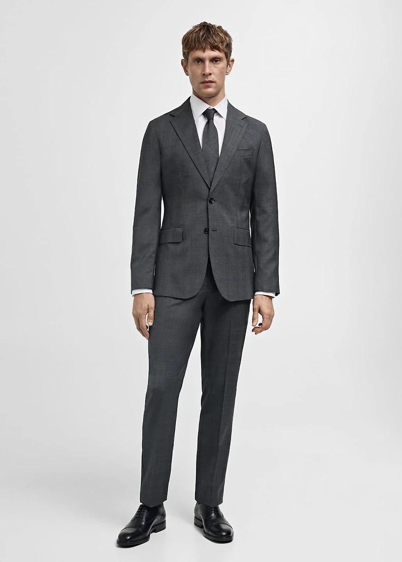 Venecia 100% virgin wool Prince of Wales check suit blazer