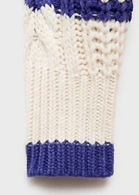Striped braided sweater