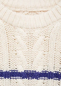 Striped braided sweater