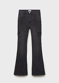 Flared cargo jeans