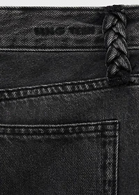 Straight-fit jeans with braided belt loops