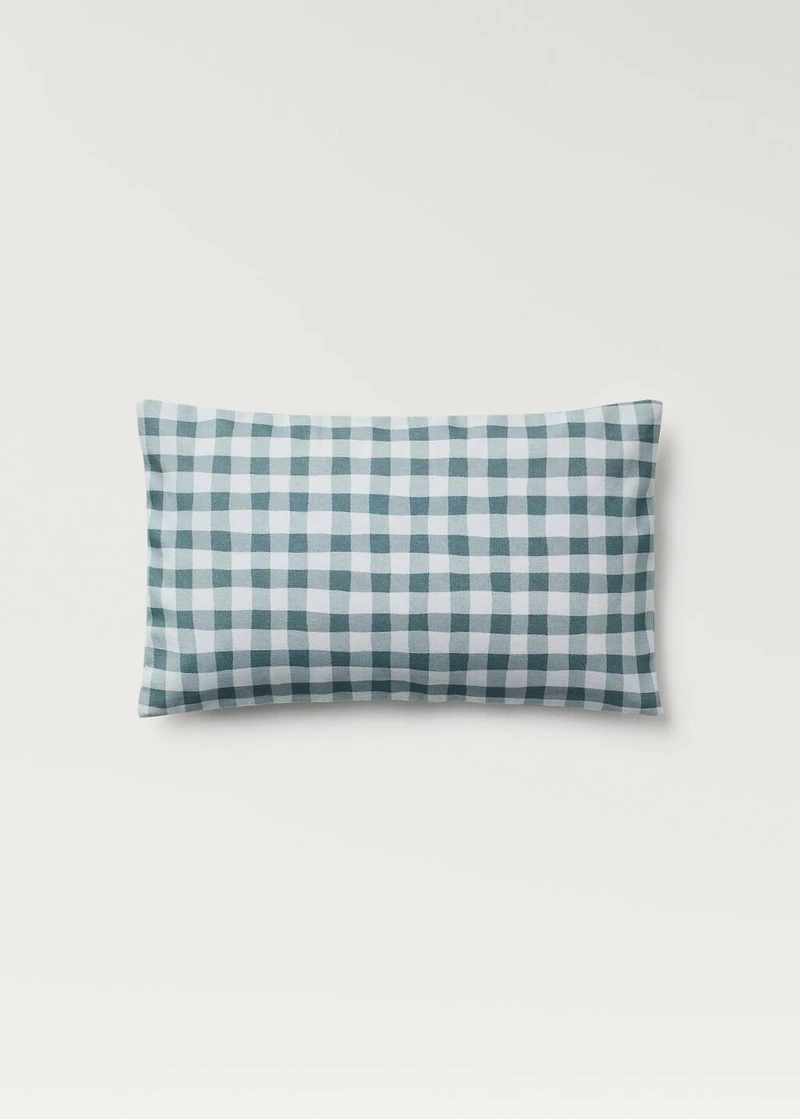 Cotton gingham check cushion cover 30x50 cm