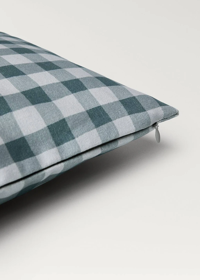 Cotton gingham check cushion cover 30x50 cm