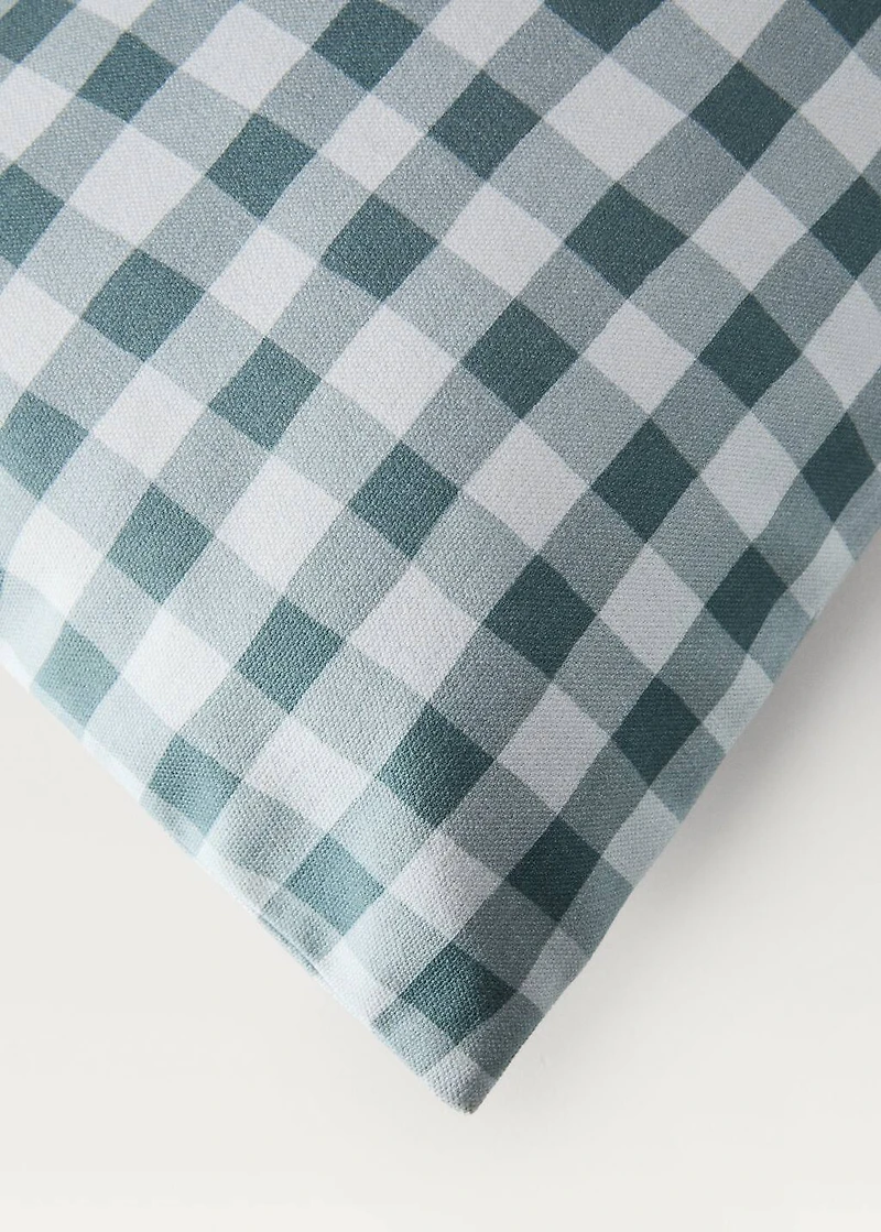 Cotton gingham check cushion cover 30x50 cm