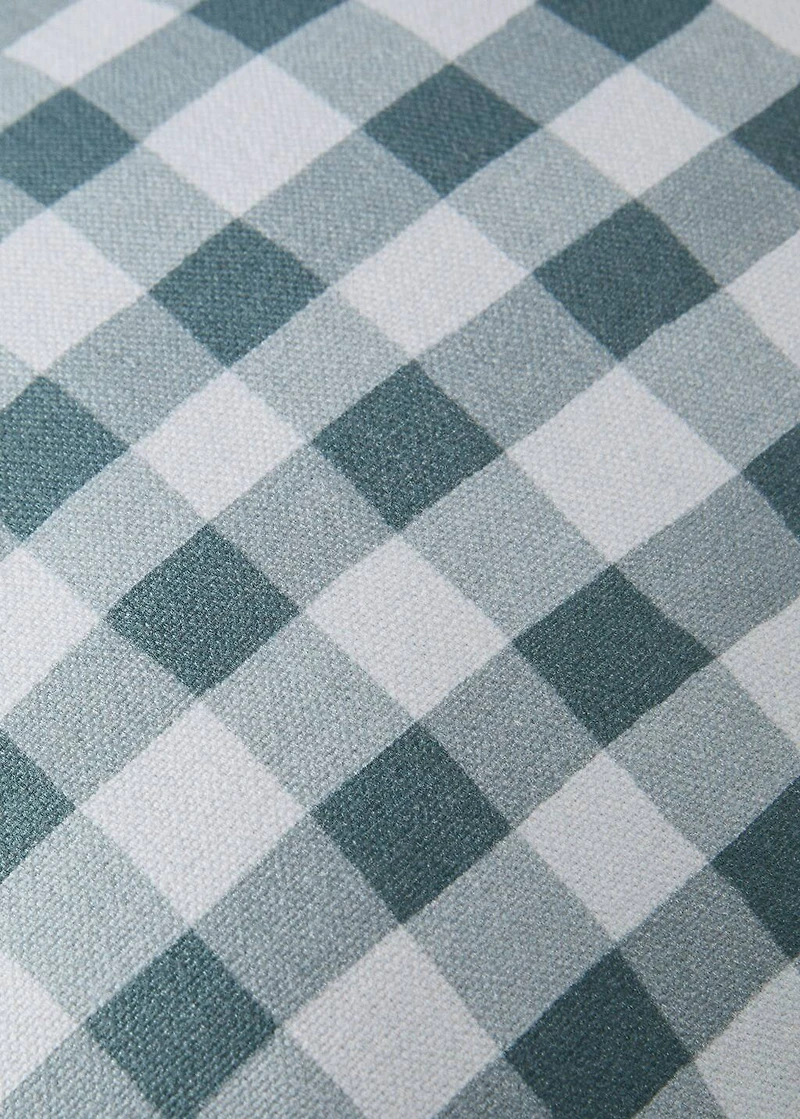 Cotton gingham check cushion cover 30x50 cm