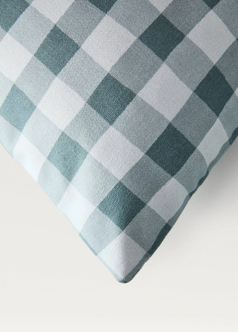 Cotton gingham check cushion cover 40x60 cm