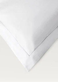 Cotton percale duvet cover with scalloped detail for 180/200 cm bed