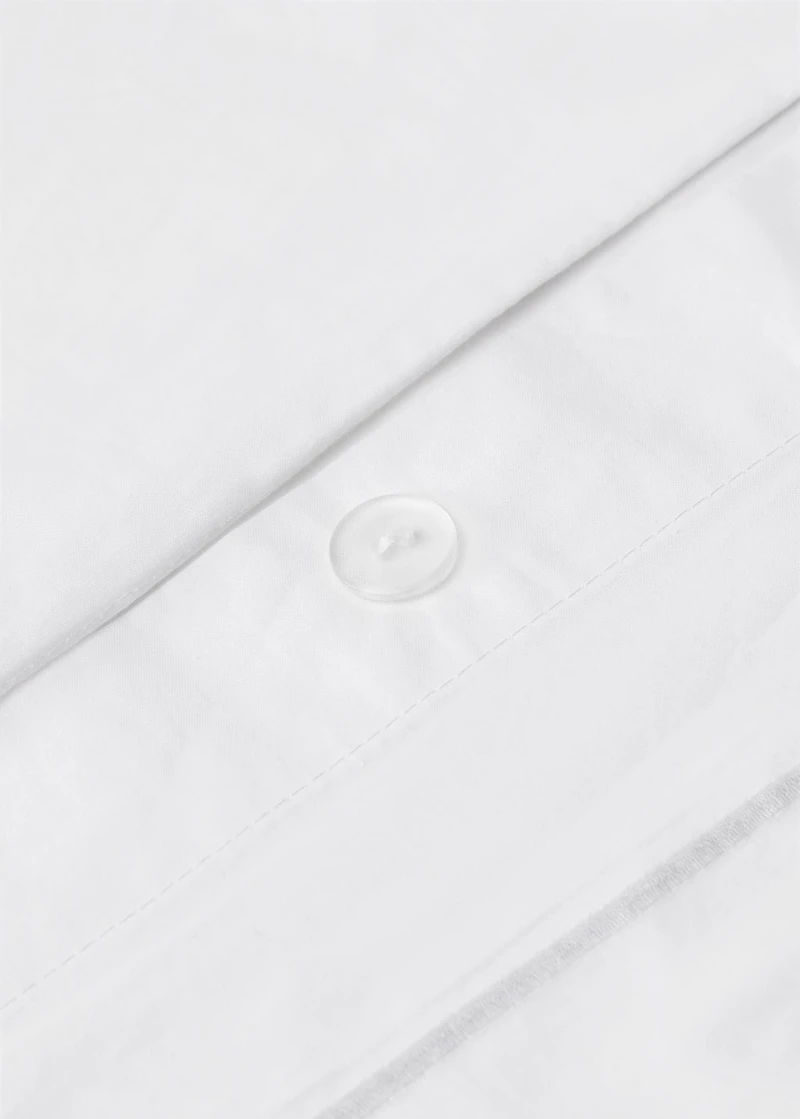 Cotton percale duvet cover with scalloped detail for 180/200 cm bed