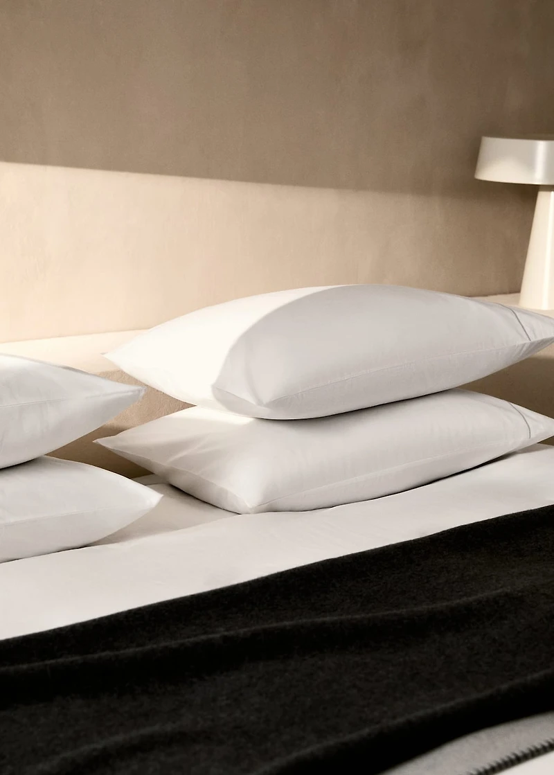 Cotton percale duvet cover with scalloped detail for 180/200 cm bed