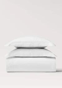 Cotton duvet cover with hand-embroidered flowers for 180/220 cm bed