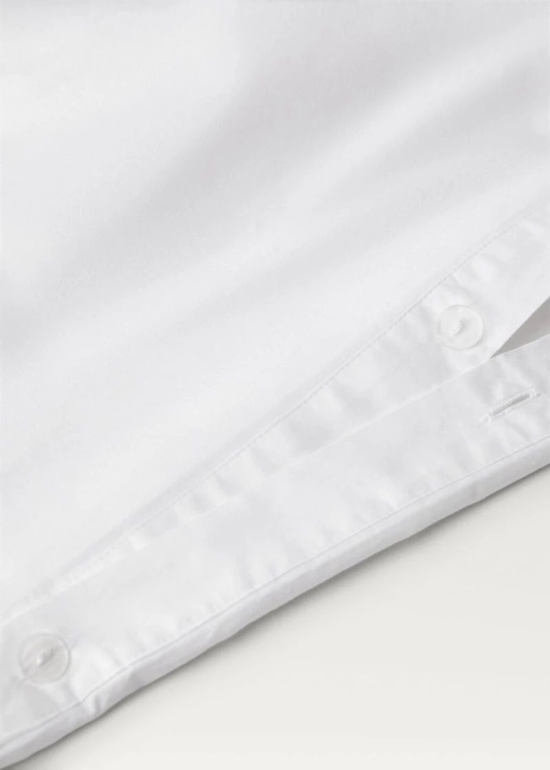 Cotton duvet cover with hand-embroidered flowers for 180/220 cm bed