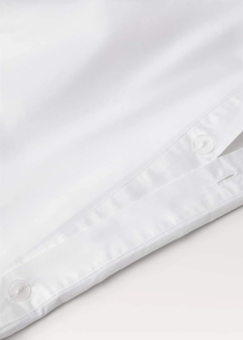 Cotton duvet cover with hand-embroidered flowers for 150/160 cm bed