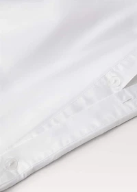 Cotton duvet cover with hand-embroidered flowers for 150/160 cm bed