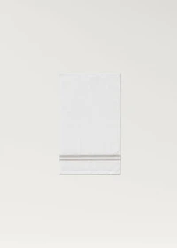 Linen hand towel with contrasting trim