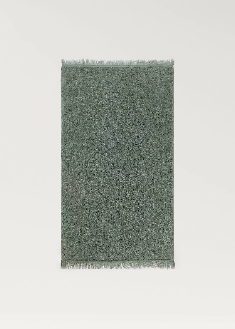 Organic cotton children's washbasin towel with fringes