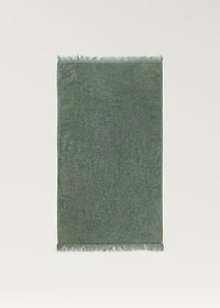 Organic cotton children's washbasin towel with fringes