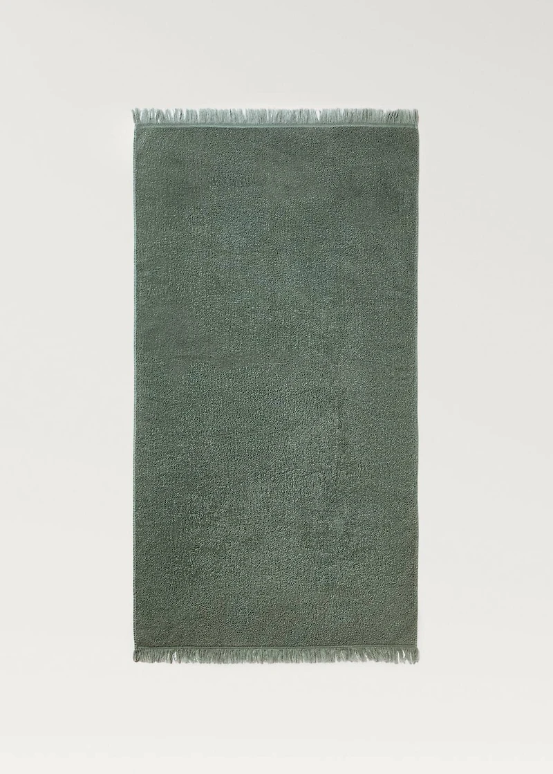 Organic cotton children's shower towel with fringes