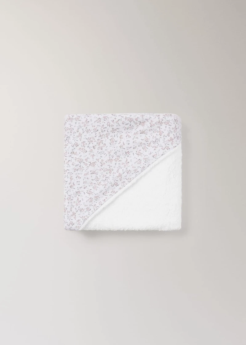 Children’s bath cape with mini-flower print