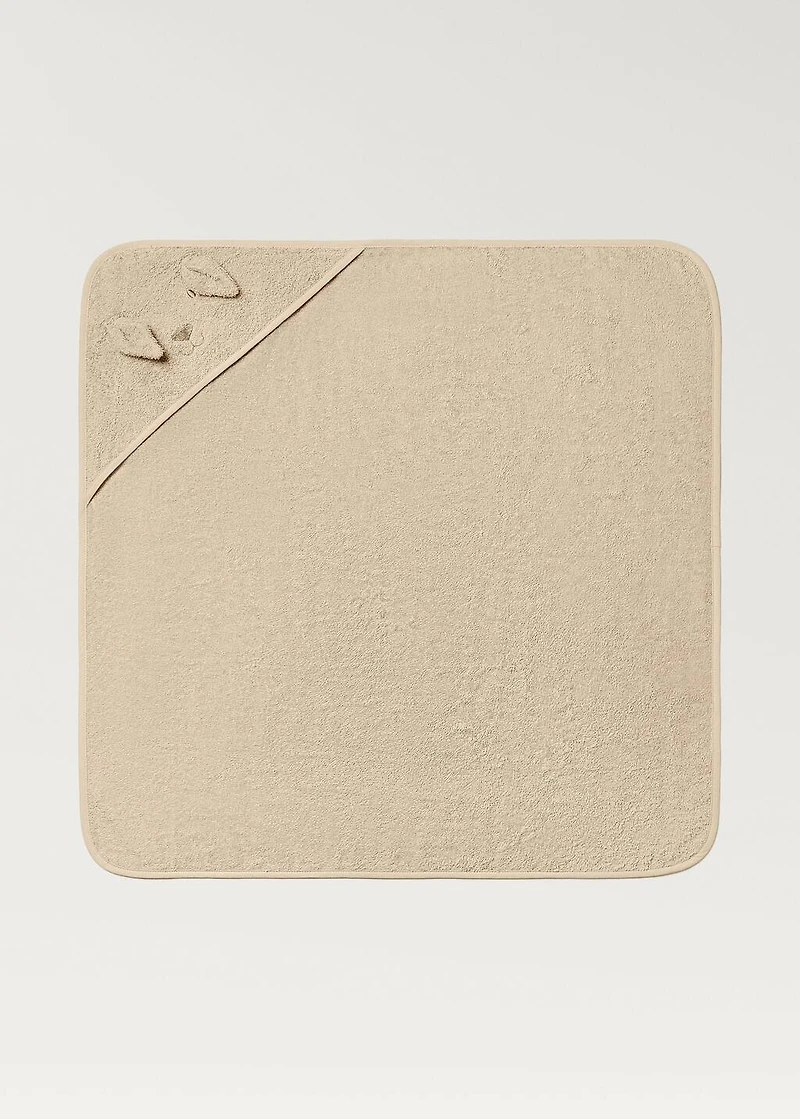 Children's terry bath towel with ears