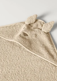 Children's terry bath towel with ears