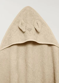 Children's terry bath towel with ears