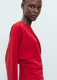 Asymmetric draped gown