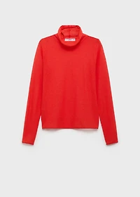 Semi-transparent turtleneck sweater