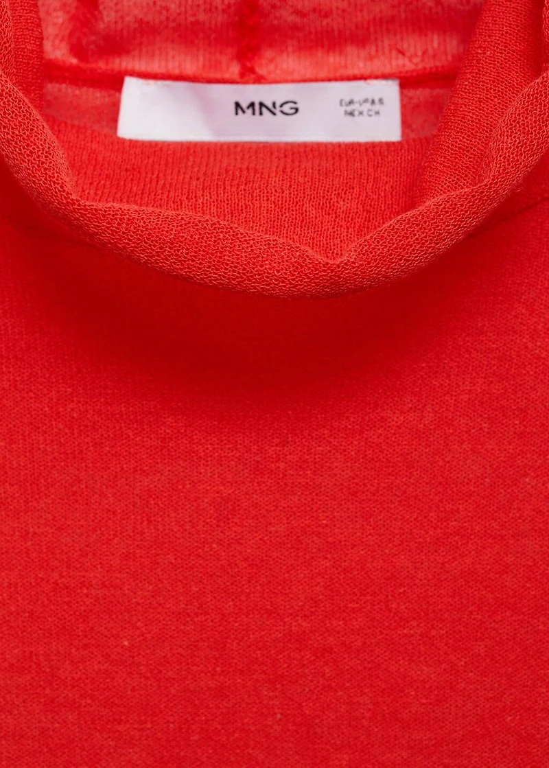 Semi-transparent turtleneck sweater