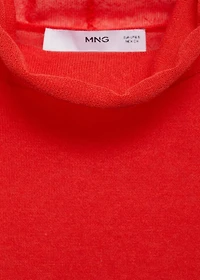 Semi-transparent turtleneck sweater