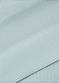 Cotton percale striped top sheet for crib