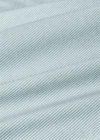 Cotton percale striped top sheet for crib