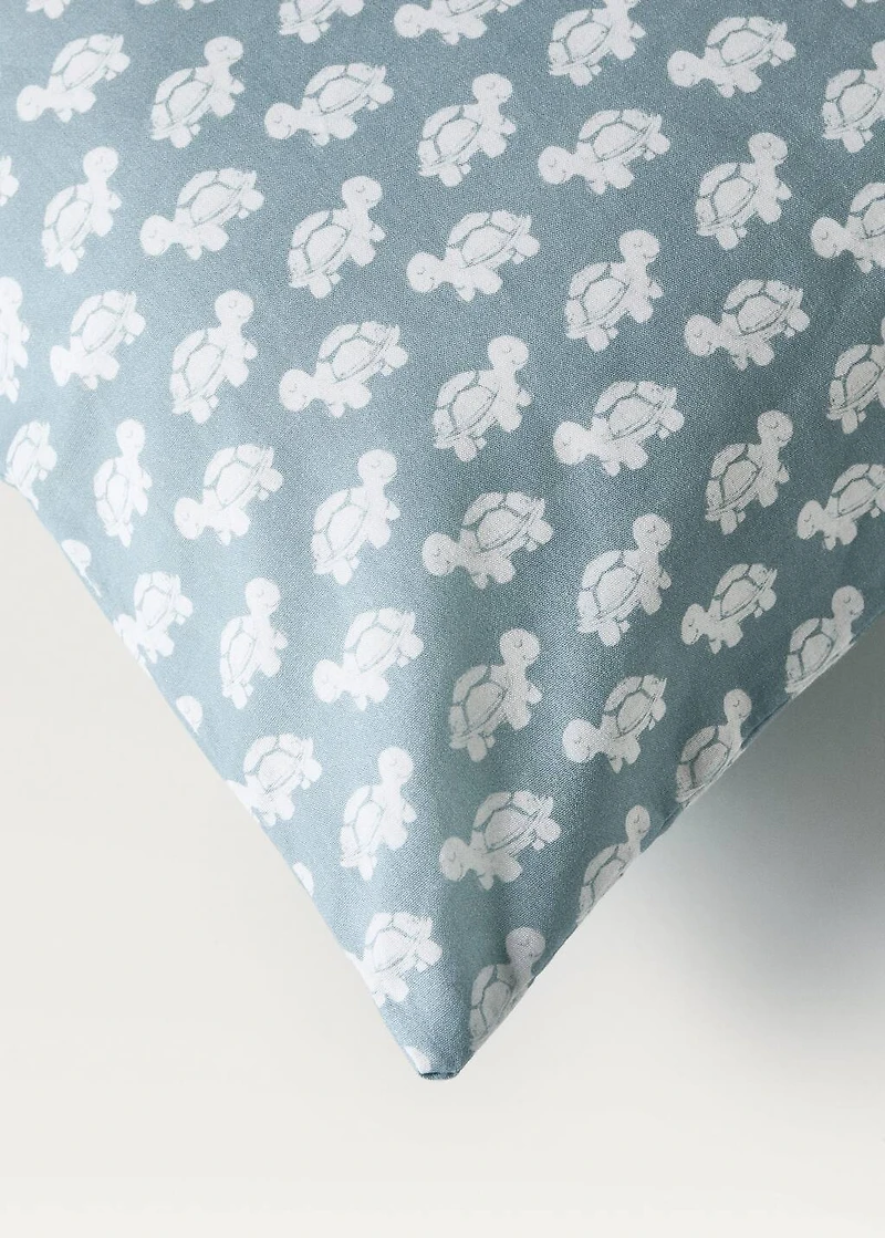 Cotton percale printed children's pillowcase 60x60 cm