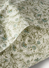 Cotton percale floral-print children's pillowcase 60x60 cm
