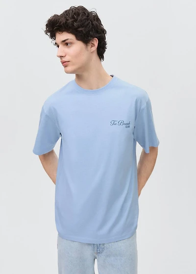 Message cotton T-shirt